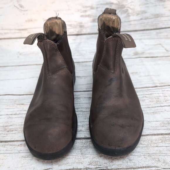 Blundstone Brown Leather Slip On Chelsea Boots Size AU 5 - Picture 1 of 10